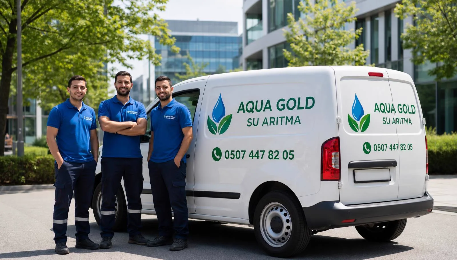 Aqua Gold Su Arıtma ekibi ve servis aracı - 0507 447 82 05